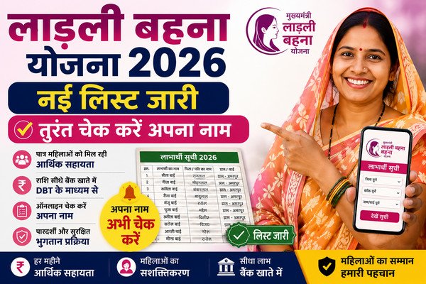 Ladli Behna Yojana 2026: नई लिस्ट जारी, तुरंत चेक करें अपना नाम