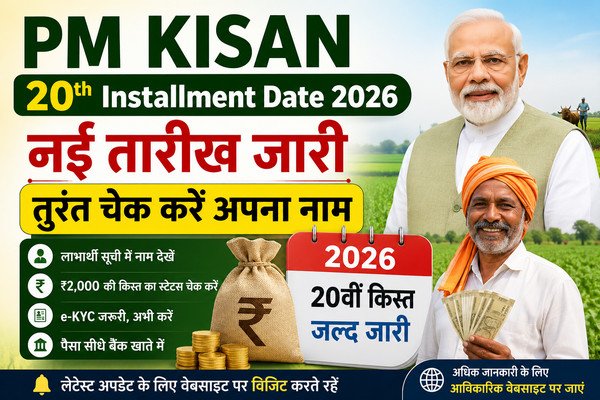 PM Kisan 20th Installment Date 2026: नई तारीख जारी, तुरंत चेक करें अपना नाम